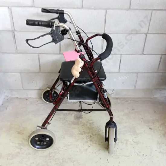 PRIDE MOBILITY WALKER, RED MARBLE FINISH