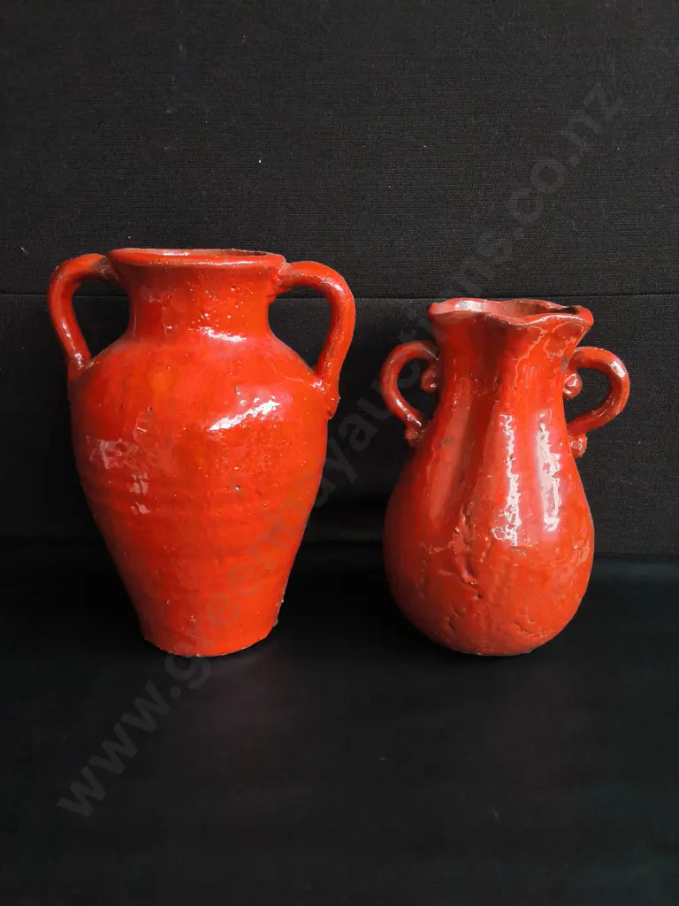 PAIR OF CERAMIC VASES, TALLEST H 36 CM Image 1++