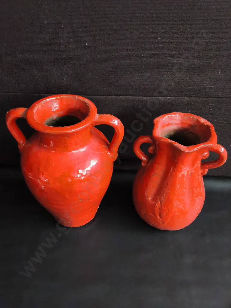 PAIR OF CERAMIC VASES, TALLEST H 36 CM Image 1++