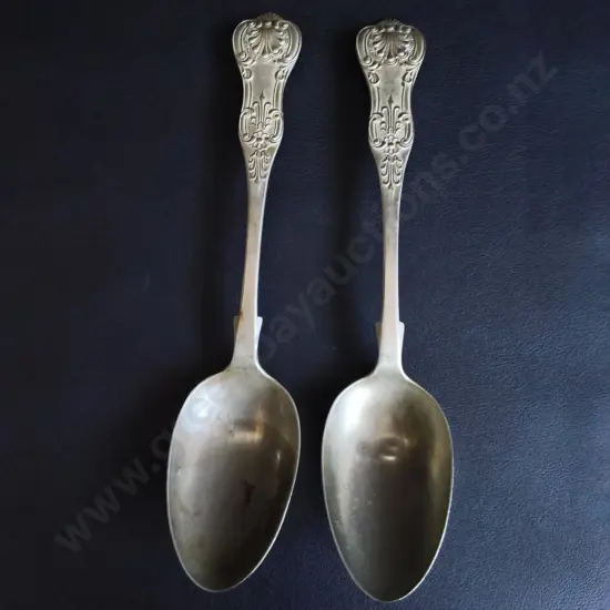 PAIR OF SILVER PLATED VINTAGE SPOONS
