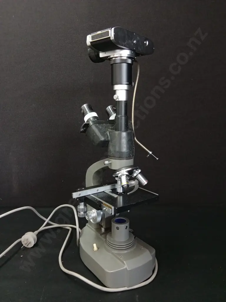VINTAGE JAPANESE KYOWA COMPOUND MICROSCOPE, WF10X EYE PIECE Image 1++
