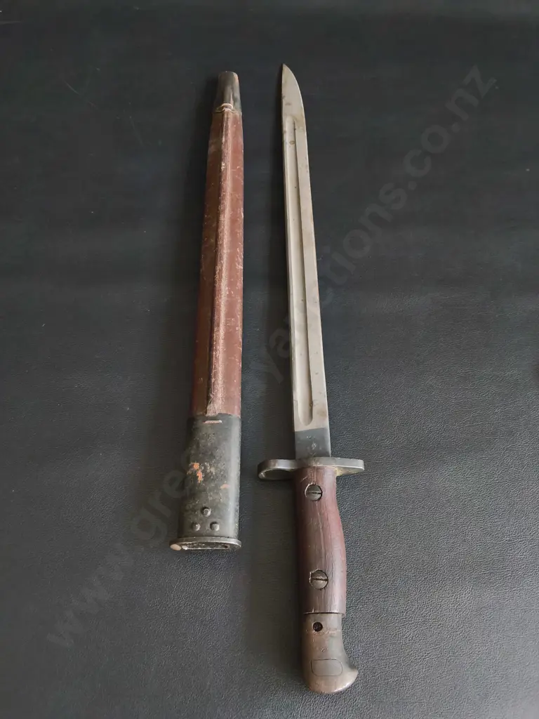 BRITISH PATTERN 1907 SMLE BAYONET WITH SCABBARD Image 1++