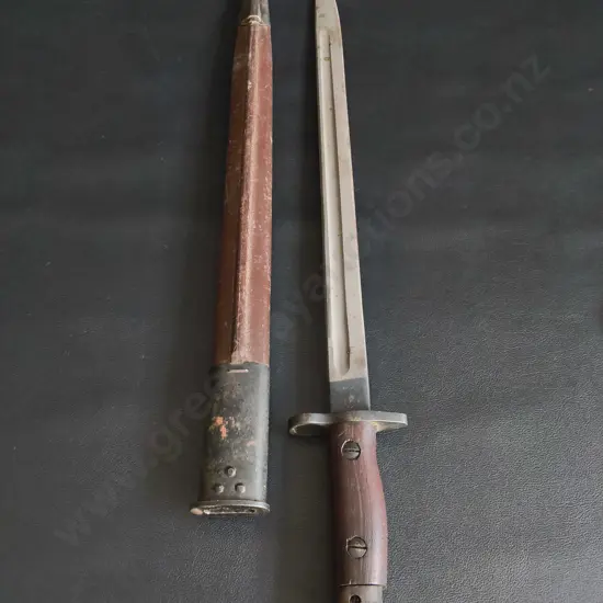 BRITISH PATTERN 1907 SMLE BAYONET WITH SCABBARD
