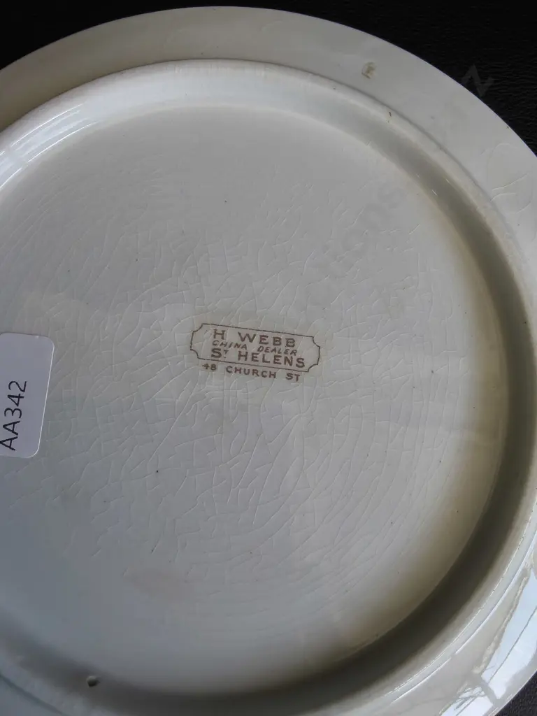 ANTIQUE 1902 KING EDWARD VII AND QUEEN ALEXANDRA CORONATION COMMEMORATIVE PLATE, DISTRIBUTED BY H. WEBB, ST HELENS. Image 1++