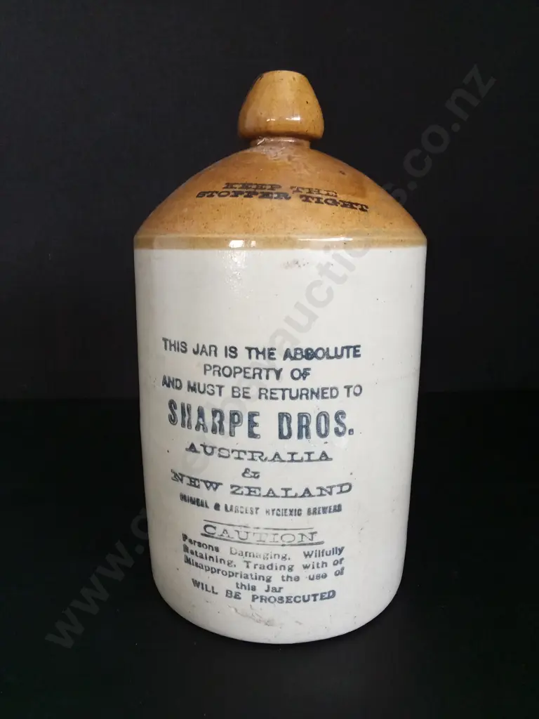 VINTAGE SHARPE BROS CERAMIC GINGER BEER JUG H33CM Image 1++