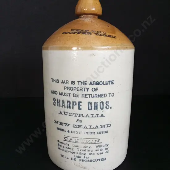 VINTAGE SHARPE BROS CERAMIC GINGER BEER JUG H33CM