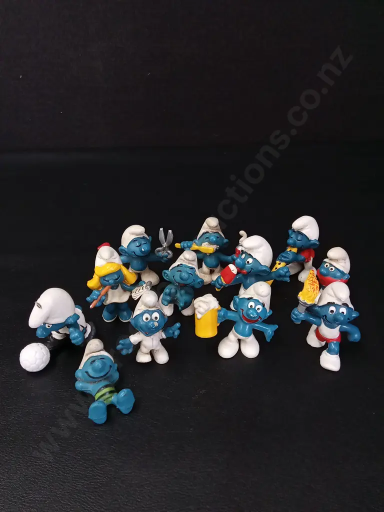 12 VINTAGE SMURFS TALLEST H5CM Image 1++
