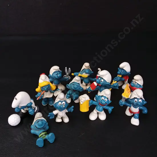 12 VINTAGE SMURFS TALLEST H5CM