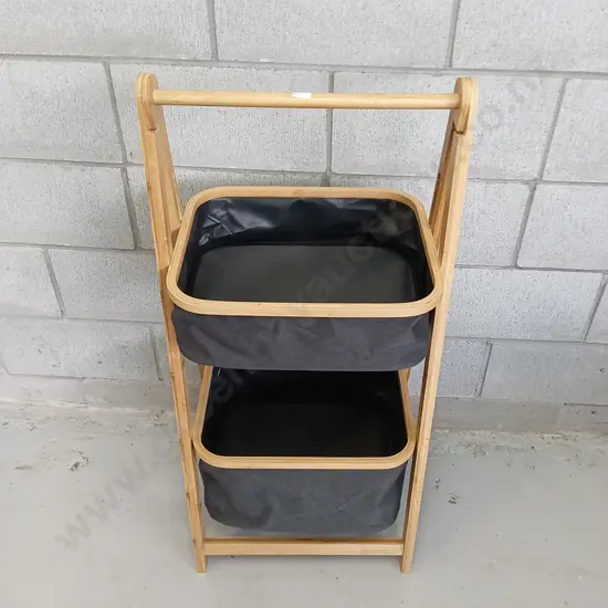 TWO-TIER STORAGE HAMPER, 98CM TALL