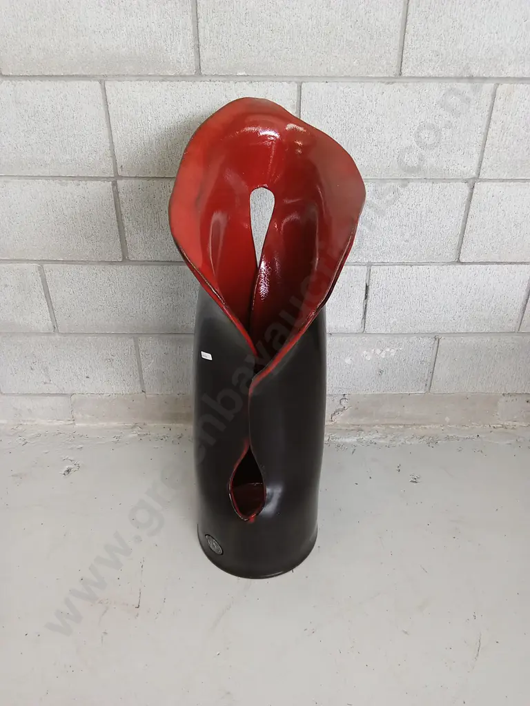 ABSTRACT MORRIS & JAMES POTTERY SCULPTURE, 89CM TALL Image 1++