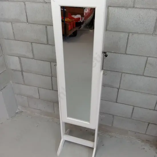 FREE STANDING MIRROR, WITH LOCKER INSIDE, H 162CM X W 41CM