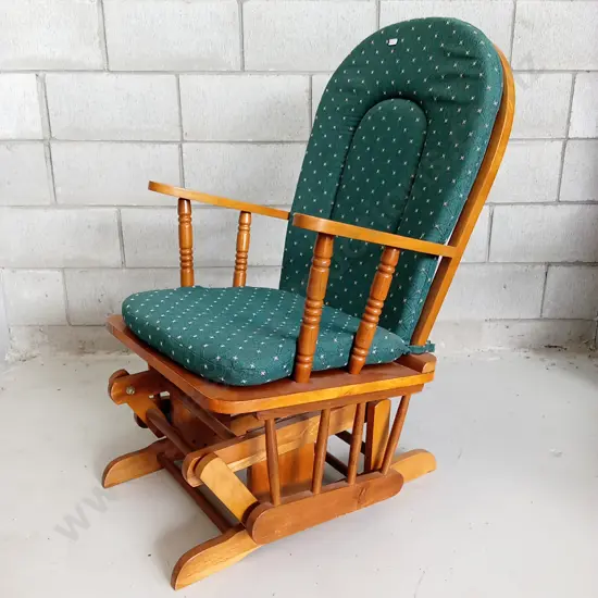 WOODEN GLIDER ROCKING CHAIR
