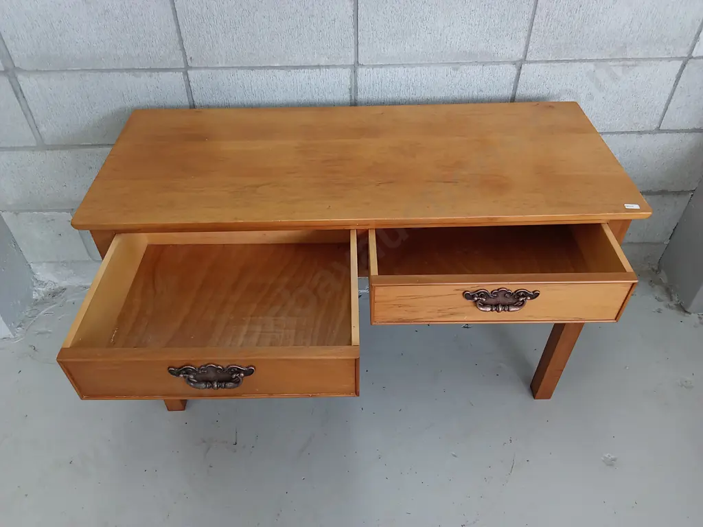 TWO DRAWER DESK/HALL TABLE, H 64CM X 105CM X D 43CM Image 1++