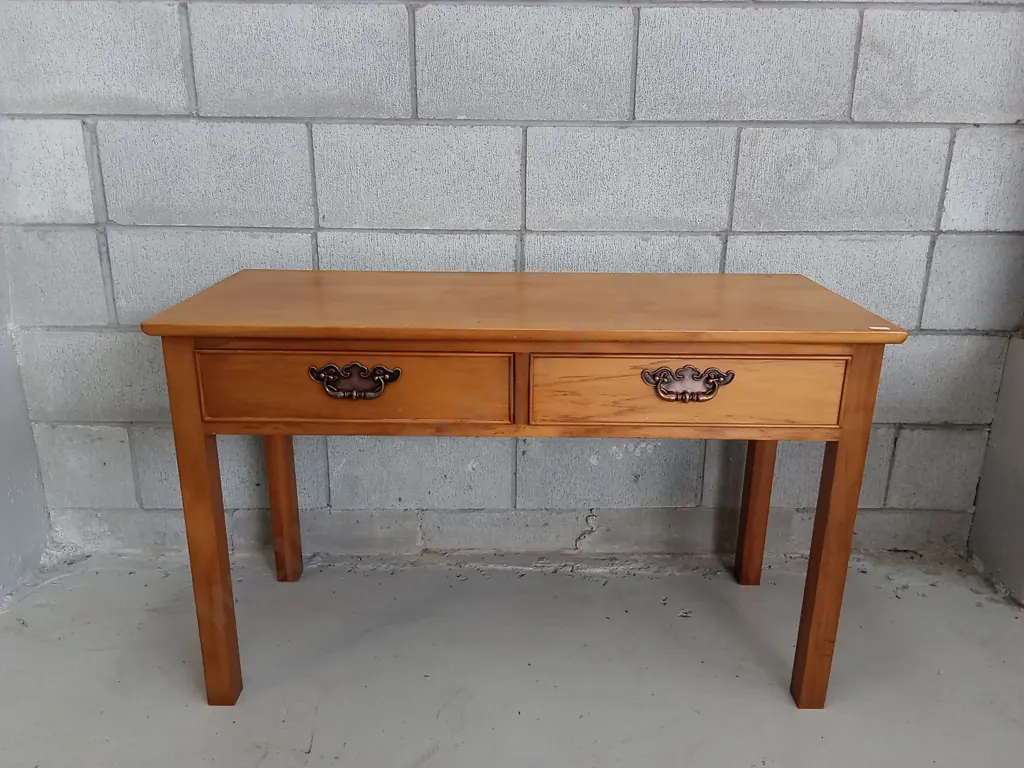 TWO DRAWER DESK/HALL TABLE, H 64CM X 105CM X D 43CM Image 1++