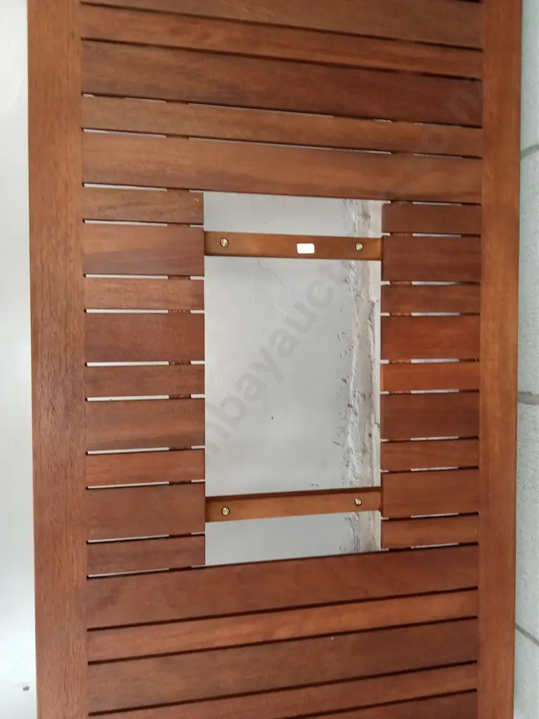 BRAND NEW JARRAH WOODEN TABLE, MISSING CENTRE INSERT, H 70CM X L 133CM X W 70CM Image 1++