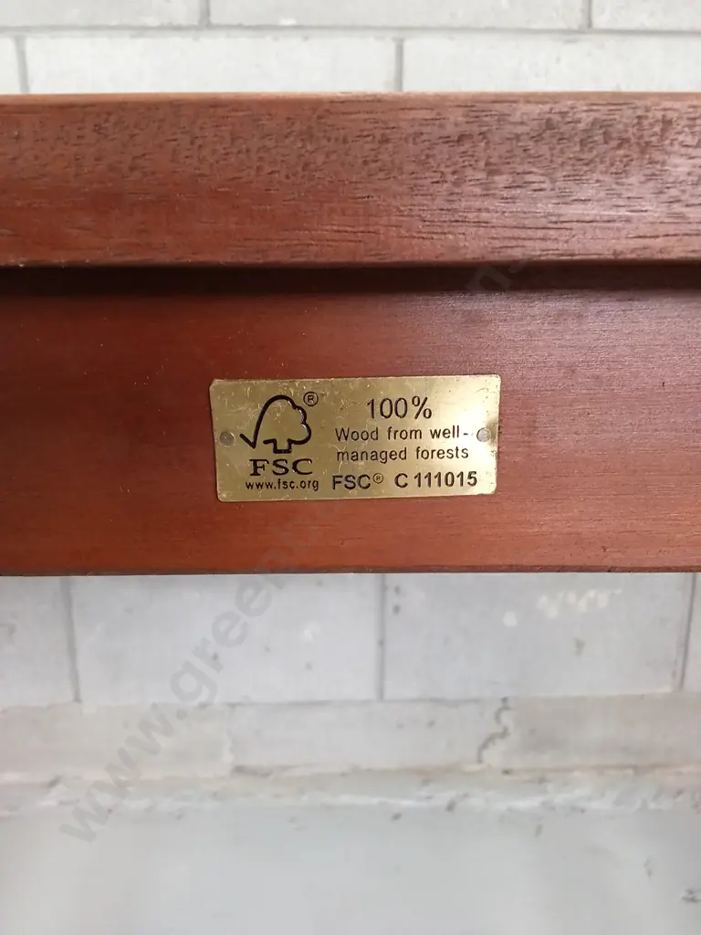 BRAND NEW JARRAH WOODEN TABLE, MISSING CENTRE INSERT (STILL IN BOX), H 70CM X L 133CM X W 70CM Image 1++