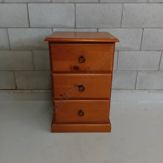 3 DRAWER SIDE TABLE, H 70CM X W 46CM X D 42CM