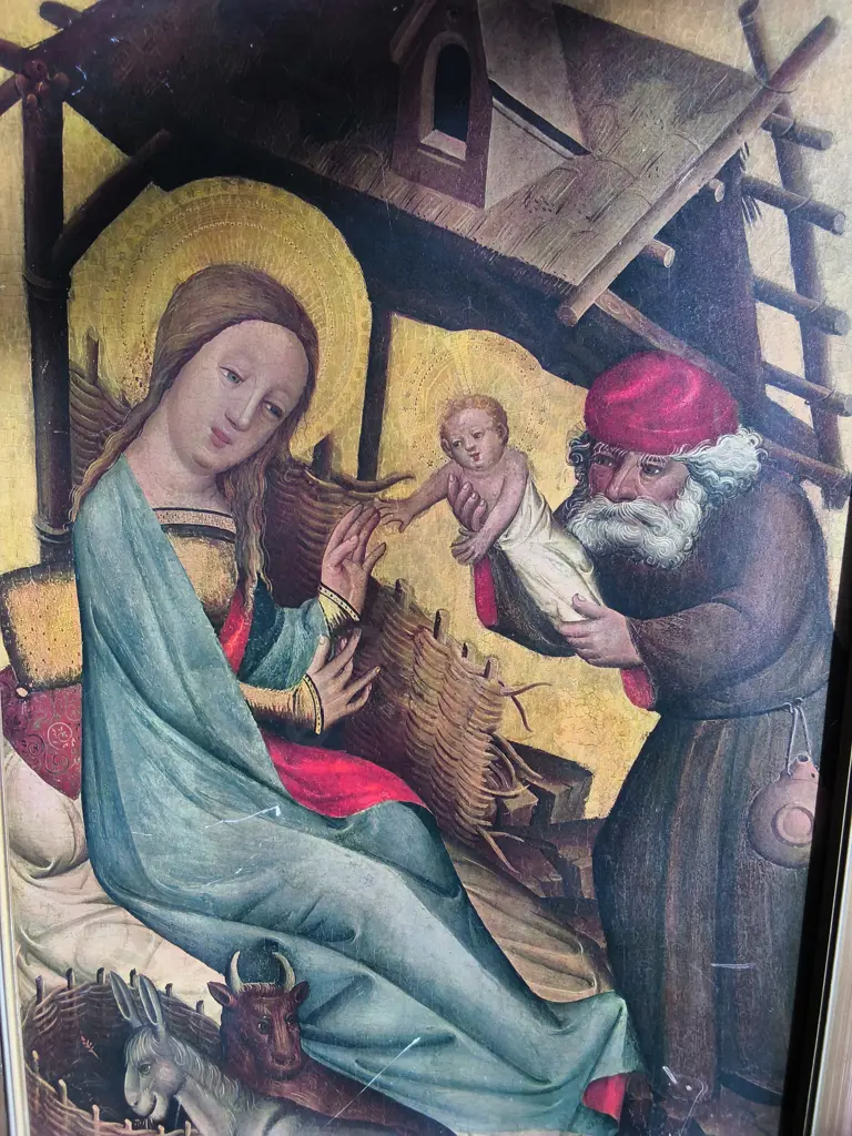 "THE NATIVITY" FRAMED PRINT, H 84 CM X W 56 CM Image 1++