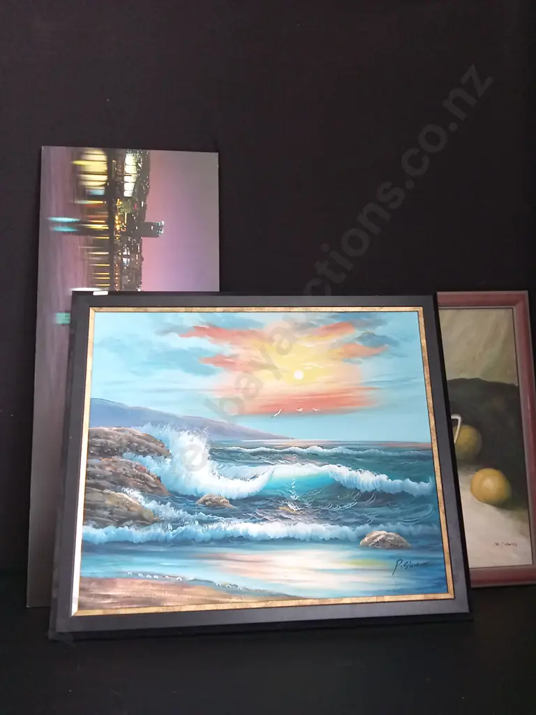 3 PIECES OF ART LARGEST L85CM H33CM Image 1++