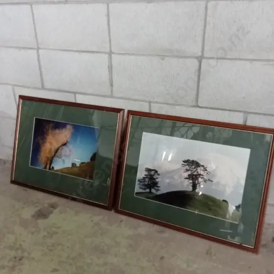 2 FRAMED PHOTOGRAPHS L63CM H50CM