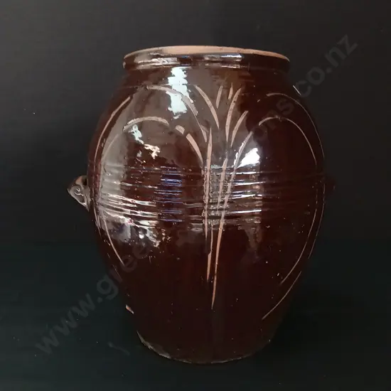 GLAZED POT H39CM