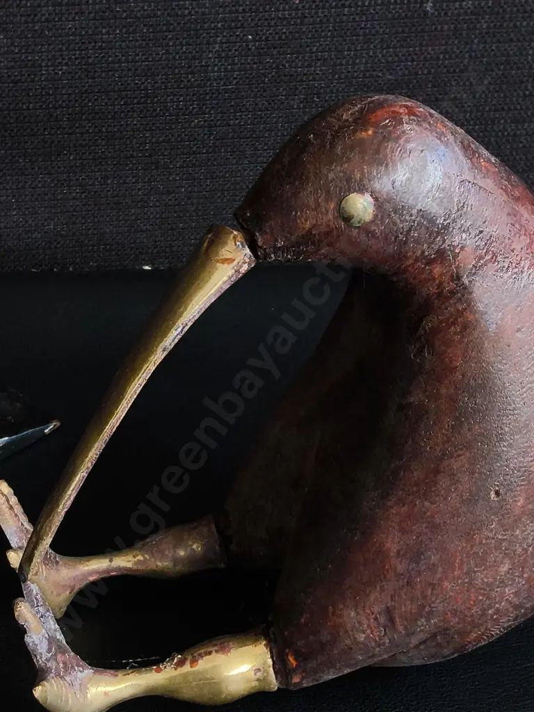 HAND CARVED WOODEN ANIMAL DOOR STOPS AND DECORATIVE KIWI, TALLEST H 16 CM, DAMAGE PICTURED Image 1++