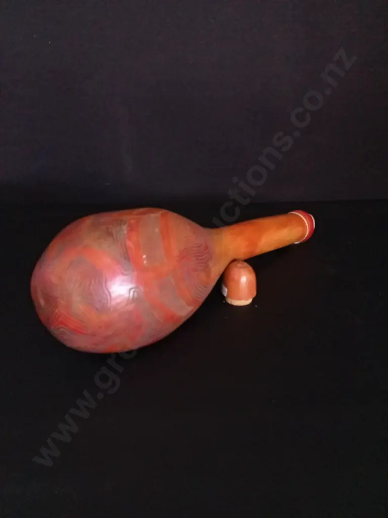 HAND-CARVED FOLK ART GOURD Image 1++