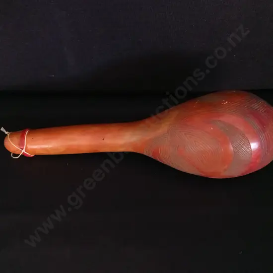 HAND-CARVED FOLK ART GOURD