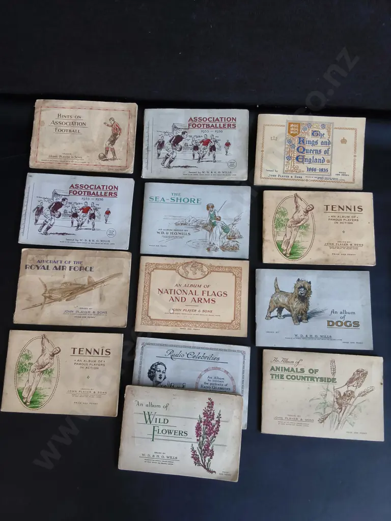 COLLECTION OF VINTAGE 1930S JOHN PLAYER AND SONS CIGARETTE CARD ALBUMS, 13 PIECES TOTAL Image 1++