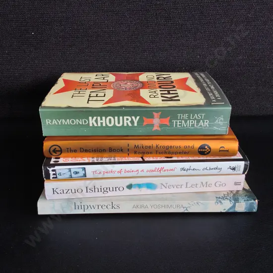 MIX OF BOOKS, 5 PIECES
