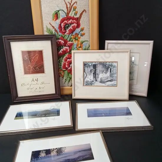 7 PHOTO FRAMES LARGEST H58CM L34CM
