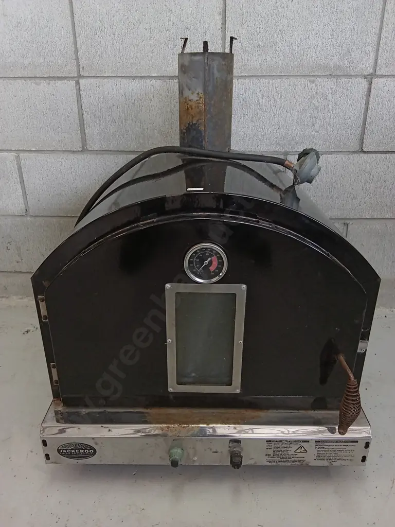 BLACK OUTDOOR PORTABLE PIZZA OVEN, W 58CM X D 60CM, H 78CM Image 1++