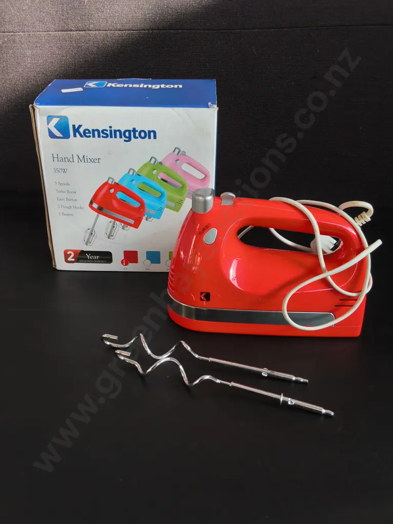 RED KENSINGTON 350W HAND MIXER, IN BOX Image 1++