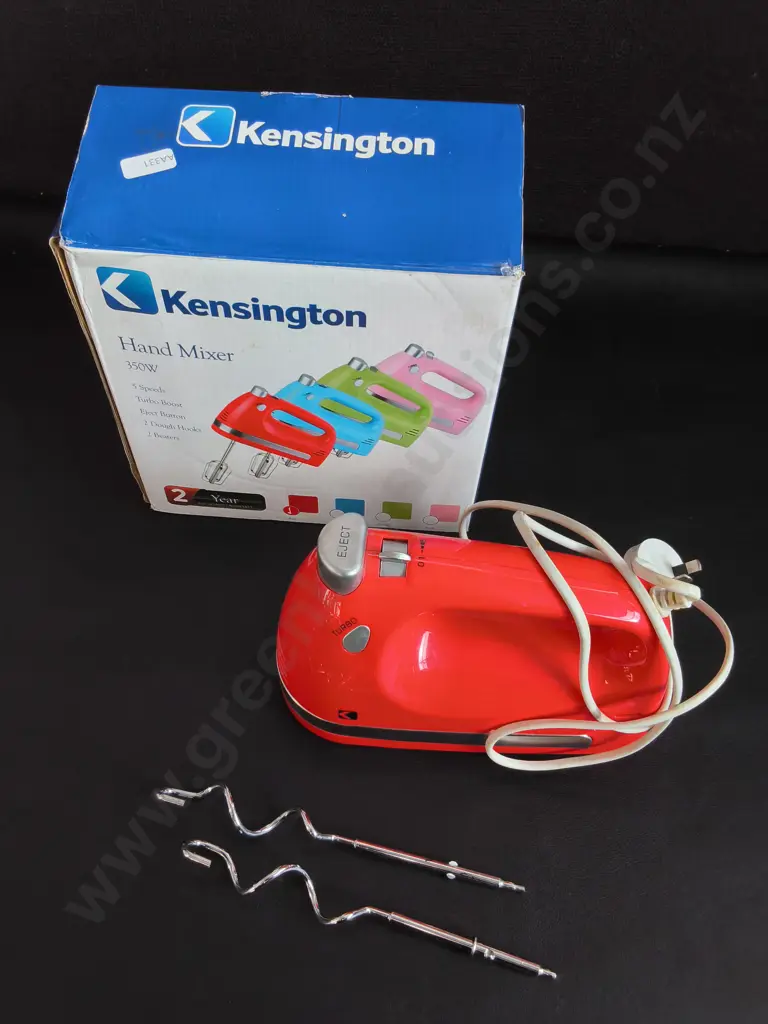 RED KENSINGTON 350W HAND MIXER, IN BOX Image 1++