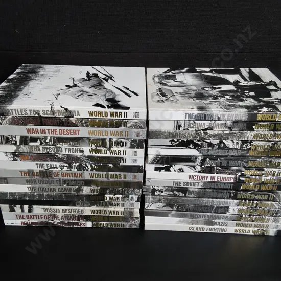 COLLECTION OF VINTAGE TIME LIFE WORLD WAR II BOOKS, 30 HARDCOVER VOLUMES