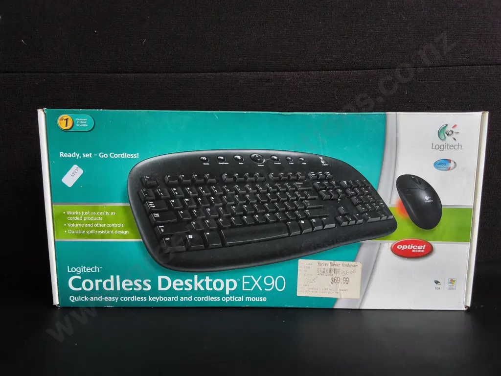 BRAND NEW CORDLESS DESKTOP KEYBOARD AND MOUSE Image 1++