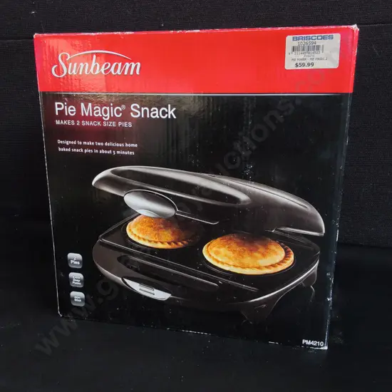 BRAND NEW SUNBEAM PIE MAGIC SNACK PIE MAKER, BOXED
