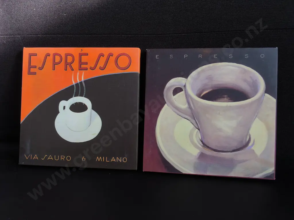 4 CANVAS COFFEE PRINTS, H 29 CM X W 29 CM Image 1++