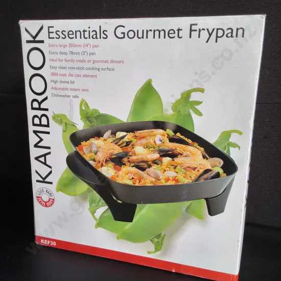 BRAND NEW KAMBROOK ESSENTIALS GOURMET ELECTRIC FRYPAN, BOXED