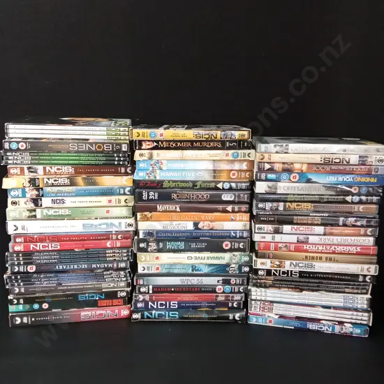 BOX OF DVDS