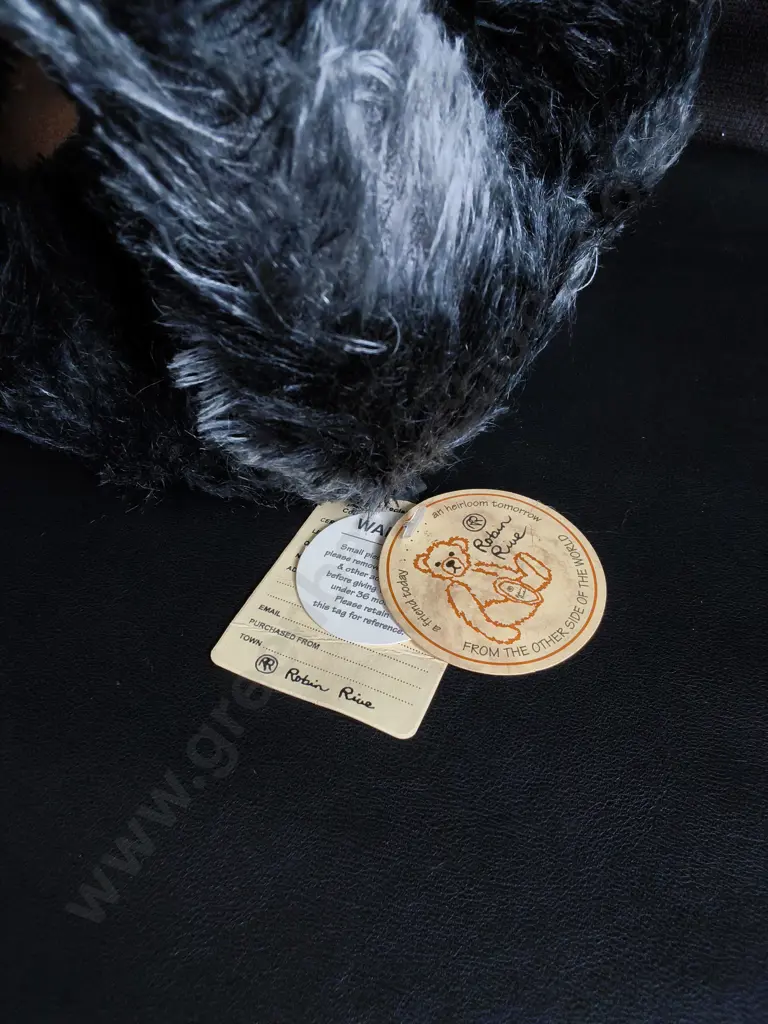 LIMITED EDITION ROBIN RIVE "CHARKIE" ARTIST MOHAIR/ALPACA TEDDY BEAR, 1 OF 200, H 28 CM Image 1++