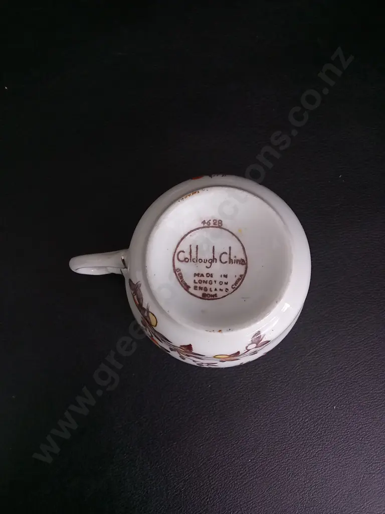 SET OF COLDOUGH CHINA TEA PLATES AND 2 TEACUPS Image 1++