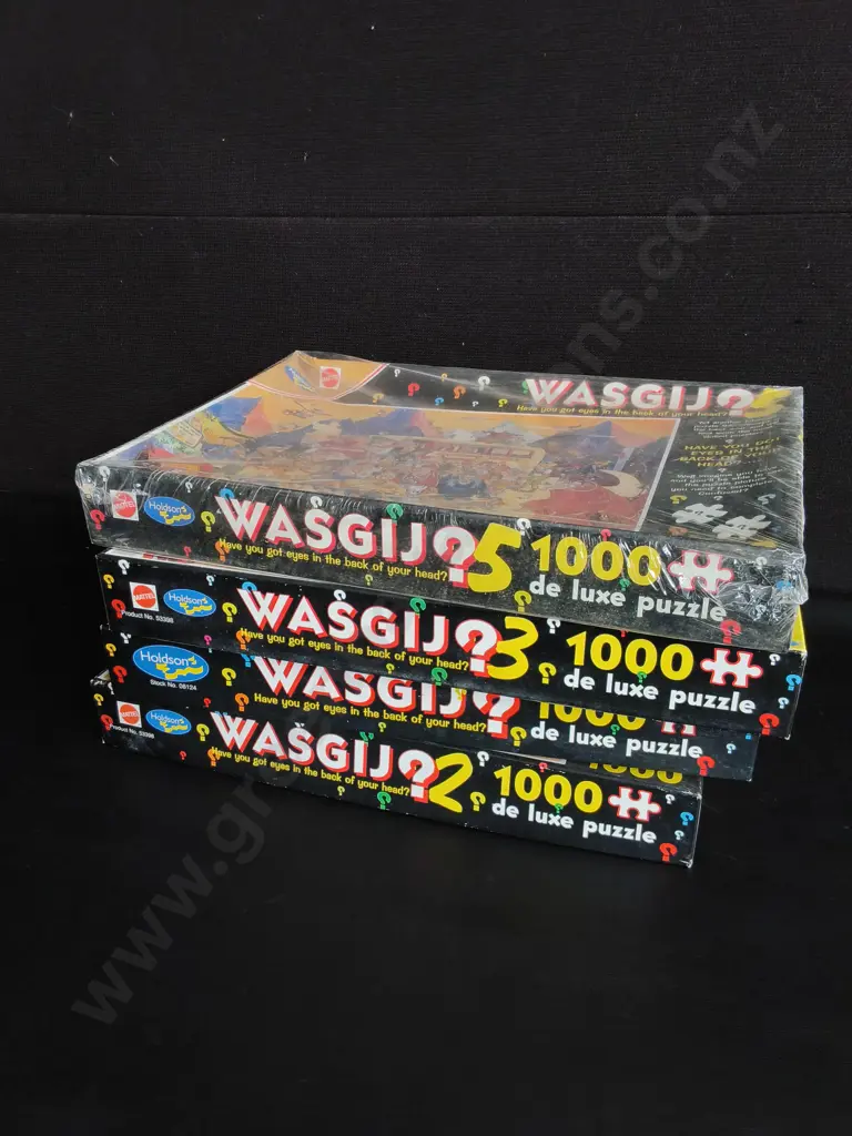 4 WASGIJ PUZZLES, INCLUDING ONE BRAND NEW Image 1++