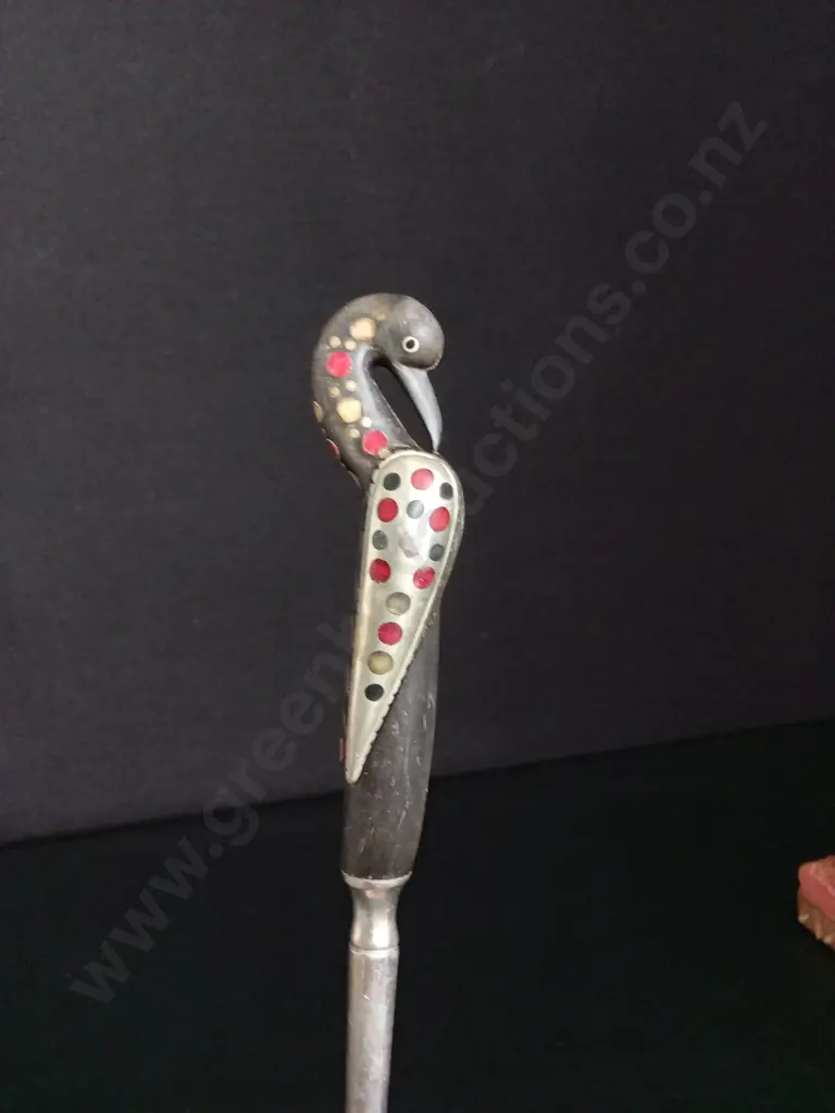 VINTAGE ALFRED HADDAD JEZZINE SERVING SPOON AND A SHELL BOX L22CM Image 1++