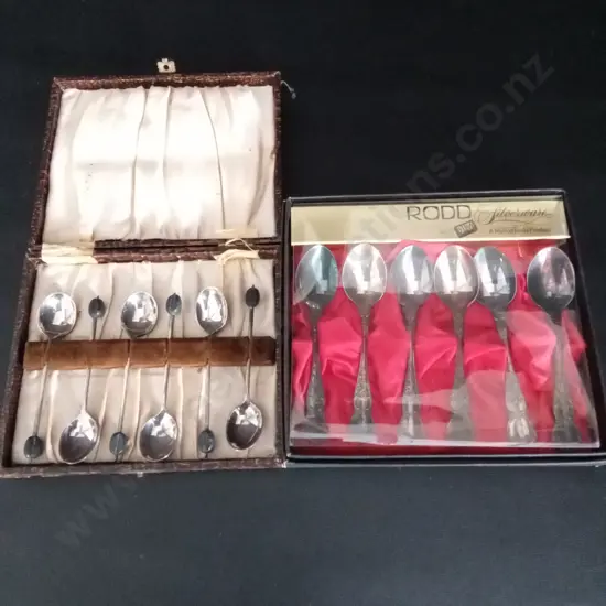 VINTAGE RODD SILVER-PLATED TEASPOONS AND SILVER-PLATED COFFEE SPOONS
