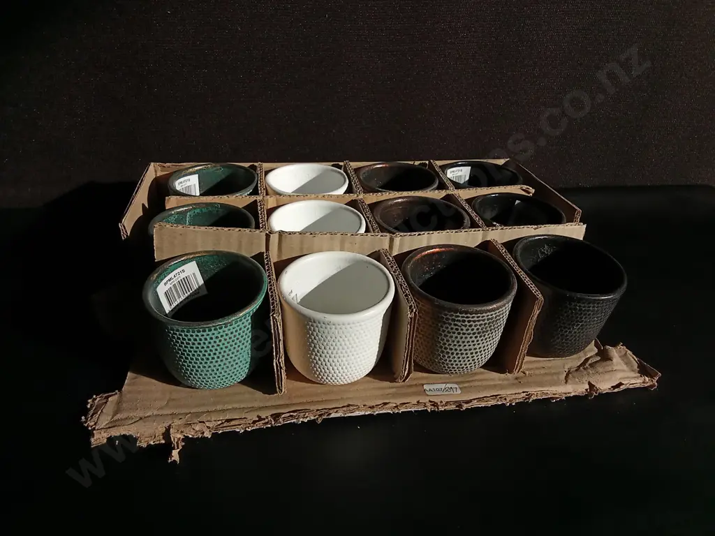 SET OF 12 BRAND NEW MINI PLANT POTS H 6.5CM Image 1++