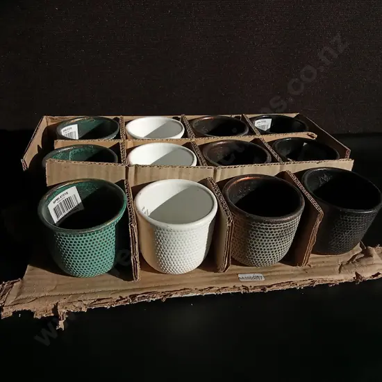 SET OF 12 BRAND NEW MINI PLANT POTS H 6.5CM
