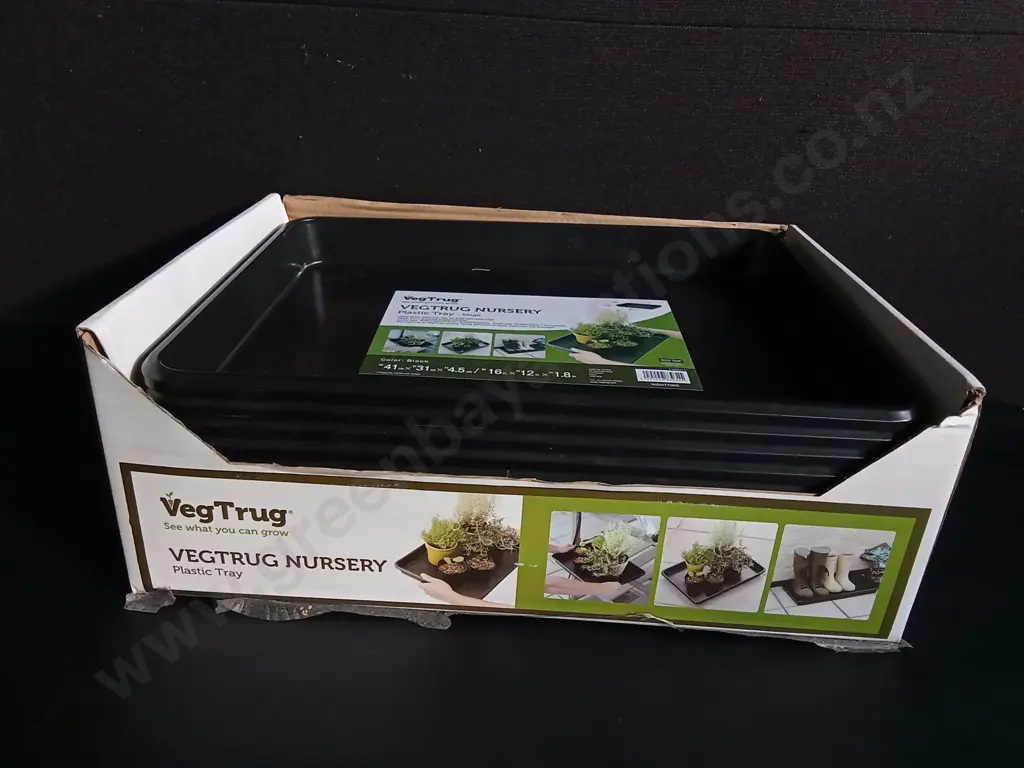 BOX OF TEN BRAND NEW VEGTRUG NURSERY PLASTIC TRAYS, W 41 CM Image 1++