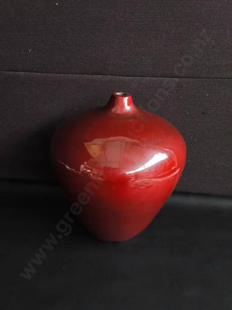 RED CERAMIC BULB VASE, H 30 CM Image 1++