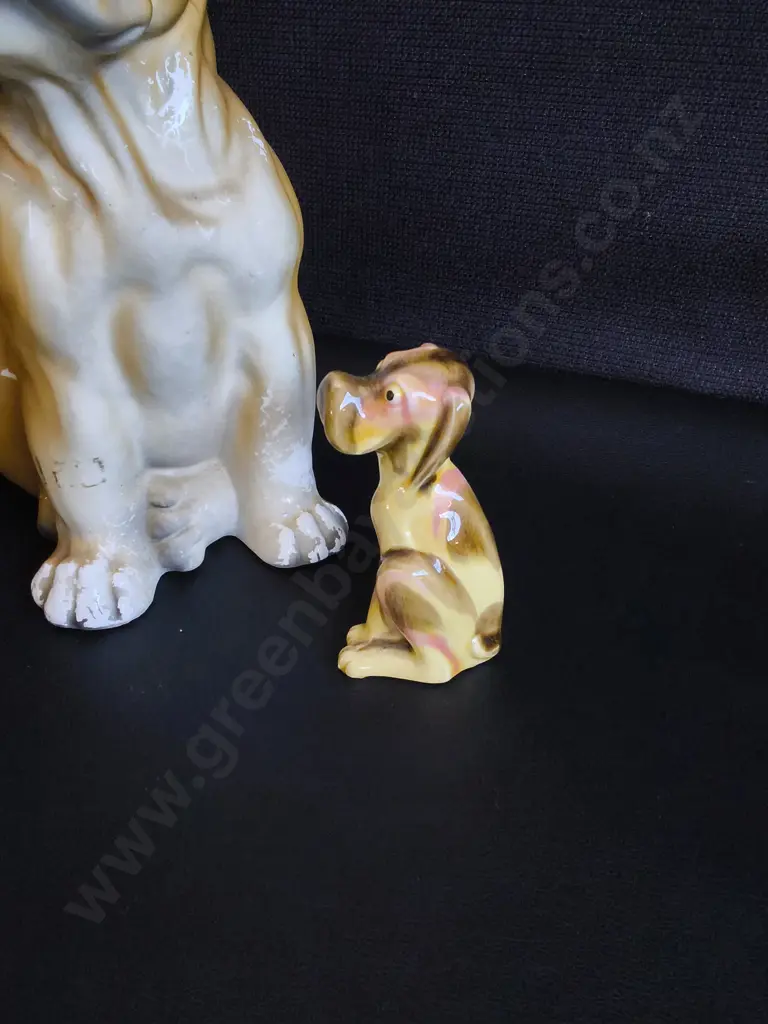 CHINA BULLDOG AND HOUND FIGURES, TALLEST H 23.5 CM Image 1++
